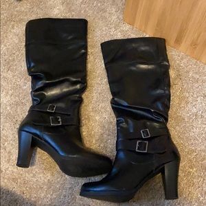 Arizona Heeled Faux Leather Boots